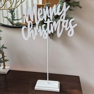 Hobby lobby Elegant white'Merry Christmas' Holiday Sign